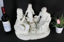 Statua XL Capodimonte bisque porcellana meneghetti firmata Sacra Famiglia gruppo rara 