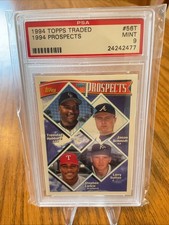 1994 Topps Traded Prospects Jason Schmidt RC #56T PSA 9 MINT Rookie Card. rookie card picture