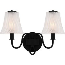 Matte Black  Bathroom Vanity Light from the McKinney Collection