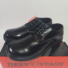Deer Stags Gabe Boys Black Oxford Dress Shoes Size 6 M New with Box HTEC Comfort