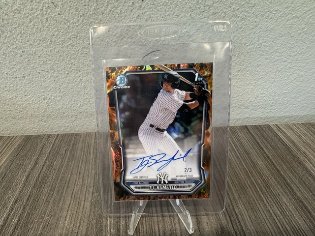 2026 Bowman Chrome Prospects T.J. Rumfield 1st Bowman Firefractor Auto /3