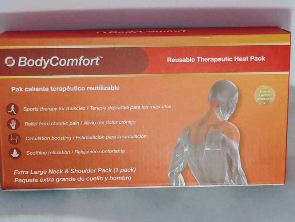 Body Comfort Reuseable Therapeutic Heat Pack Extra  Large Neck & Shoulder Pack - Image 4 of 4