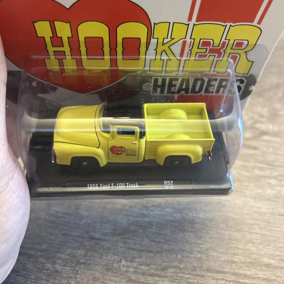 M2 Machines R52 18-13 1956 Ford F-100 Truck Hooker Header Yellow - Image 4 of 4