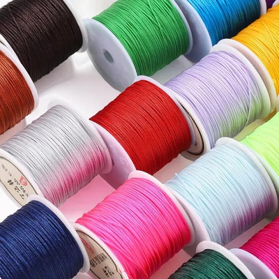 Braided Nylon Cord String for DIY Jewelry Making Chinese Knot Beading 08mm 50m