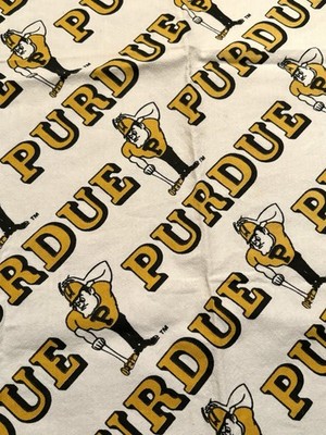 Vintage Artex Purdue Boilermakers Custom Dyed Pre-Shrunk Cotton Tablecloth 41x40