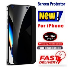 Image of Privacy Tempered Glass Screen Protector For iPhone 16 15 14 13 12 11 17 Pro Max