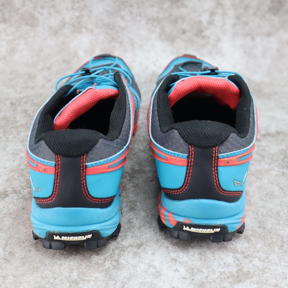 Salewa Ultra Trail 跑步鞋 慢跑运动鞋 蓝色 珊瑚色 女式 8.5 码 — 第 3/4 张图片