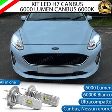 KIT LED H7 PER FORD FIESTA VII MK7 6000K BIANCO 6000 LUMEN CANBUS ANABBAGLIANTI