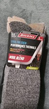 Dickies Steel Toe Crew Socks Wool Blend Midweight Var. Colors 3 Pair Size 6-12