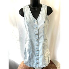 Levi  s Light Wash Denim Button Front Mini Dress XS