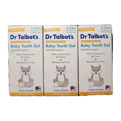 Dr. Talbot's Baby Tooth Gel for Teething, Ages 3-24 Months (3 Pack)
