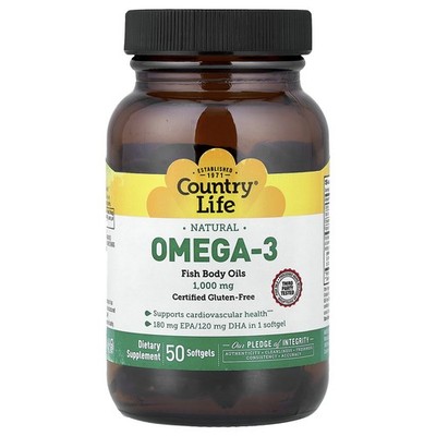 Natural Omega-3, 1,000 mg, 50 Softgels