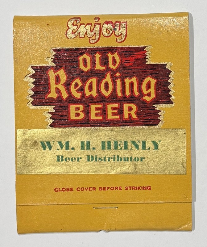 OLD Reading BEER * Large Matchbook * Contains All matches * Version A