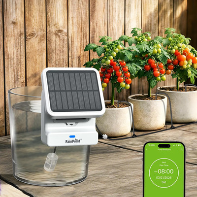 Smart Wifi Solar Drip Irrigation System with App Control for 10-20 Plants