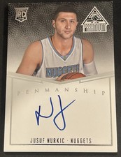 2014-15 Paramount Jusuf Nurkic Rookie RC Penmanship Auto 67/99 Denver Nuggets
