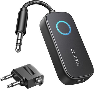 UGREEN Bluetooth Sender Empfänger Flugzeug Combo, 28H lange Spielzeit, 2-in-1