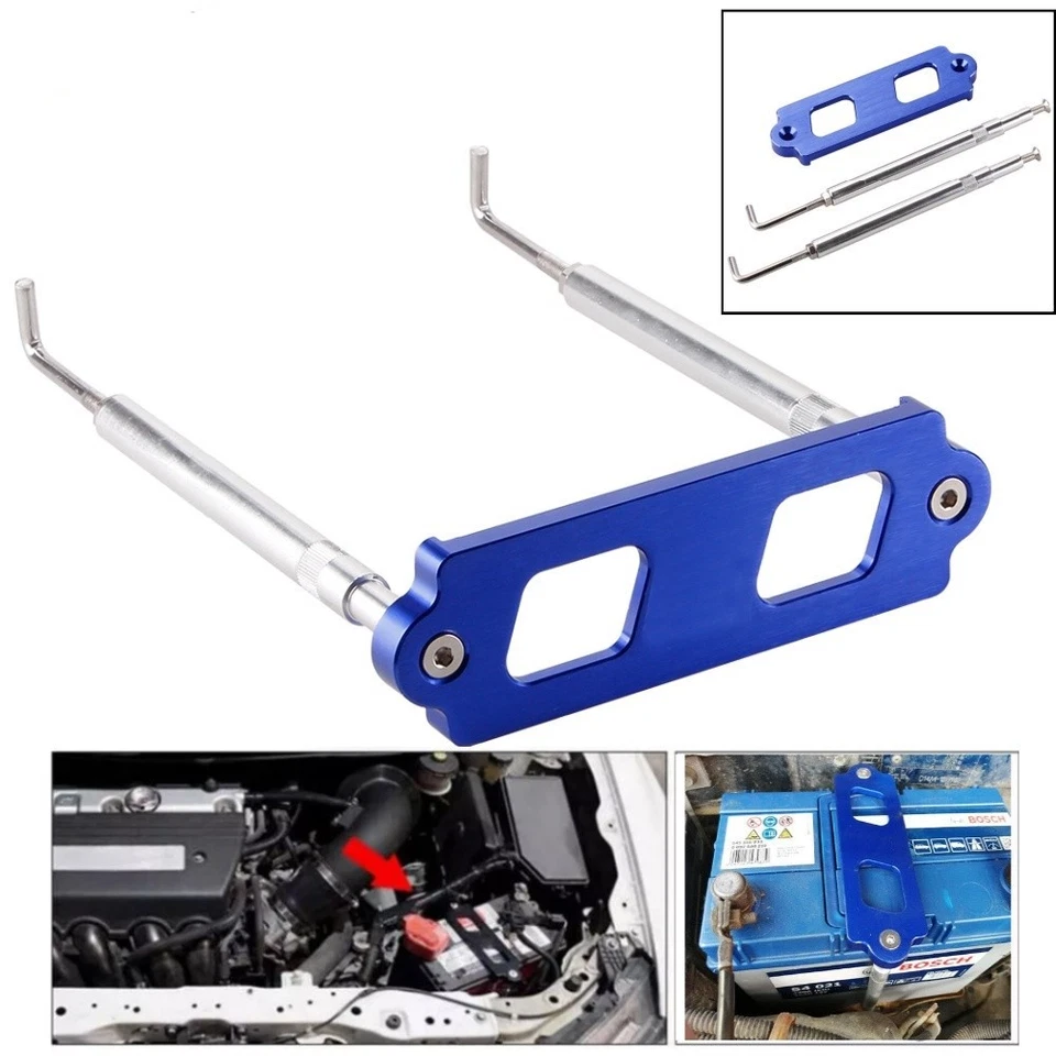 Kit de amarre de batería para Honda Civic para Integra varilla de sujeción con ganchos de bandeja Foto 2 de 4