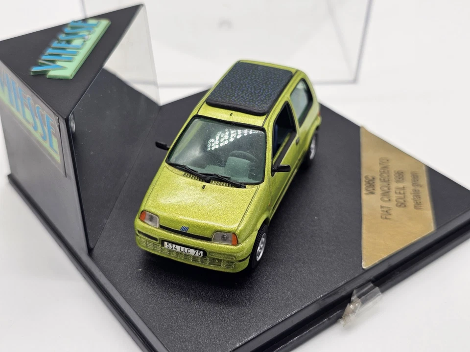 Fiat Cinquecento Soleil 1996 Verde Met. 1:43 Vitesse In Box - Immagine 2 di 4