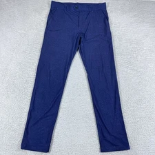 Greyson Montauk Trouser Pants Mens 32x32 Blue Geometric Stretch Performance Golf