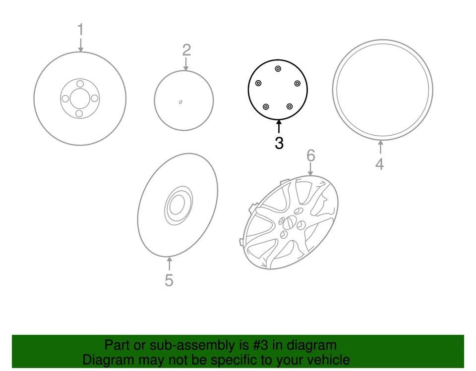 Tapacubos originales Ford YS4Z-1130-BC Foto 3 de 3