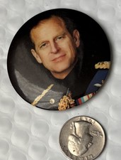 Prince Philip button pin badge