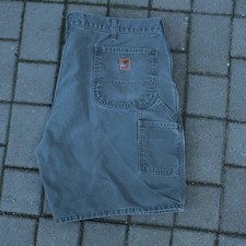 vintage Carhartt Canvas Carpenter Shorts B25 MOS Moss Green 42 Actual 40