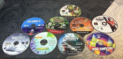 21 Loose Ps1,ps2,ps3,Wii, And Xbox 360 Games Untested As Is