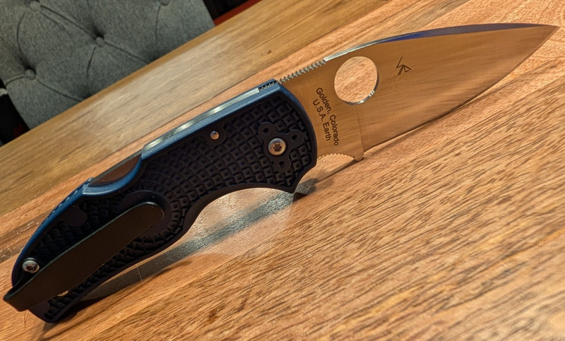 Spyderco Native 5 Lightweight Knife Dark Blue FRN (3" Satin CPM-S110V) C41PDBL5