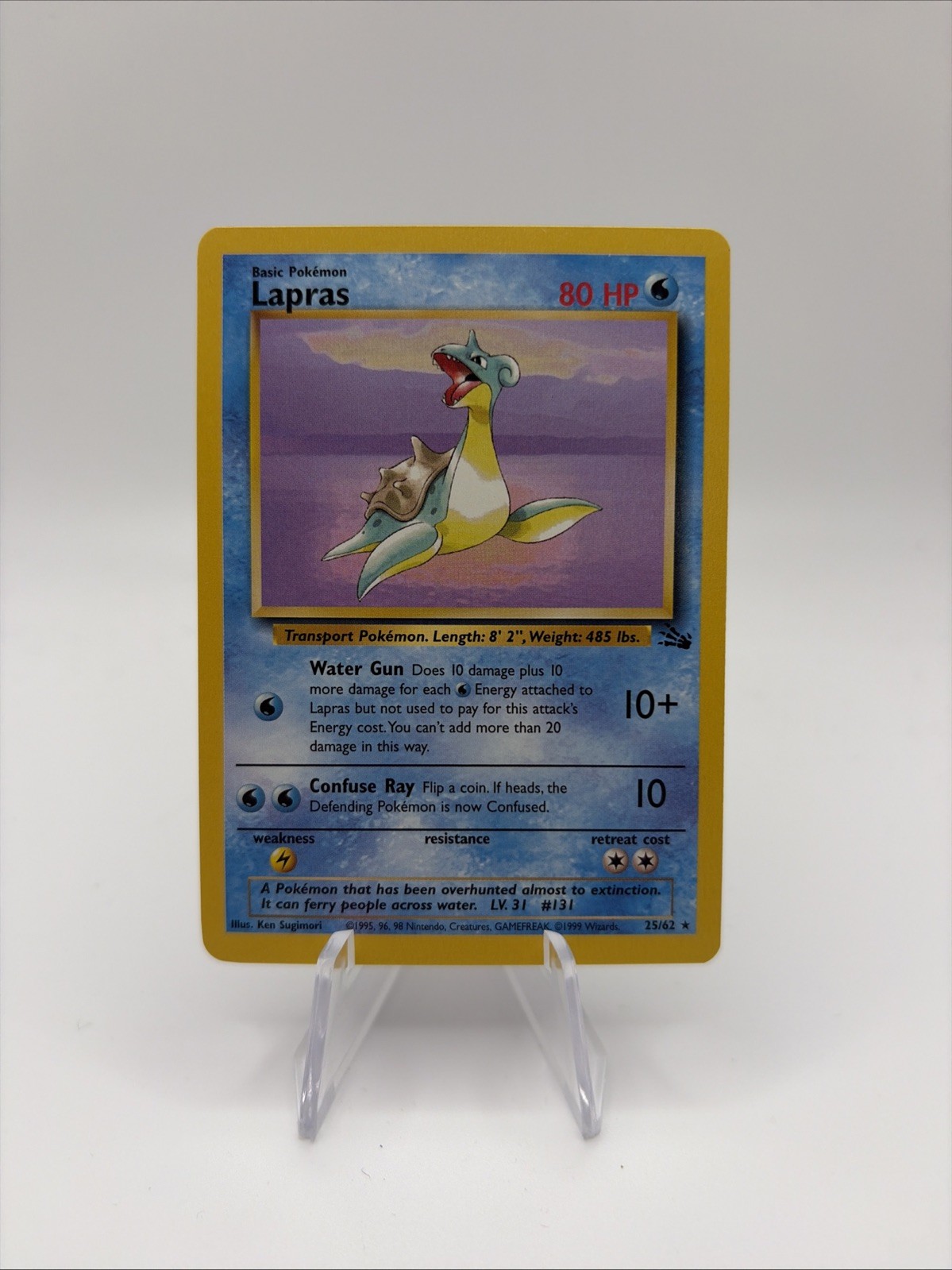 Lapras 25/62 Fossil Regular Rare 1999 MP