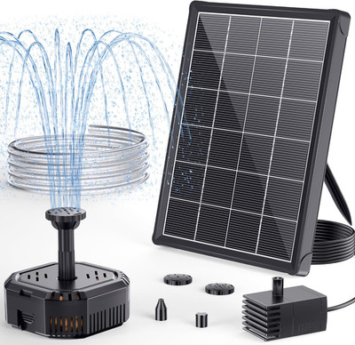 POPOSOAP 4 W Solar Springbrunnen Mit Filter, Solar Teichpumpe Für Vogelbad Fisch