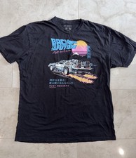 RIOT SOCIETY BACK TO THE FUTURE DeLorean OUTATIME T-SHIRT XL 100 % COTTON
