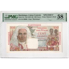 [#164594] Martinique, 100 Francs, O.0, UNC(60-62)