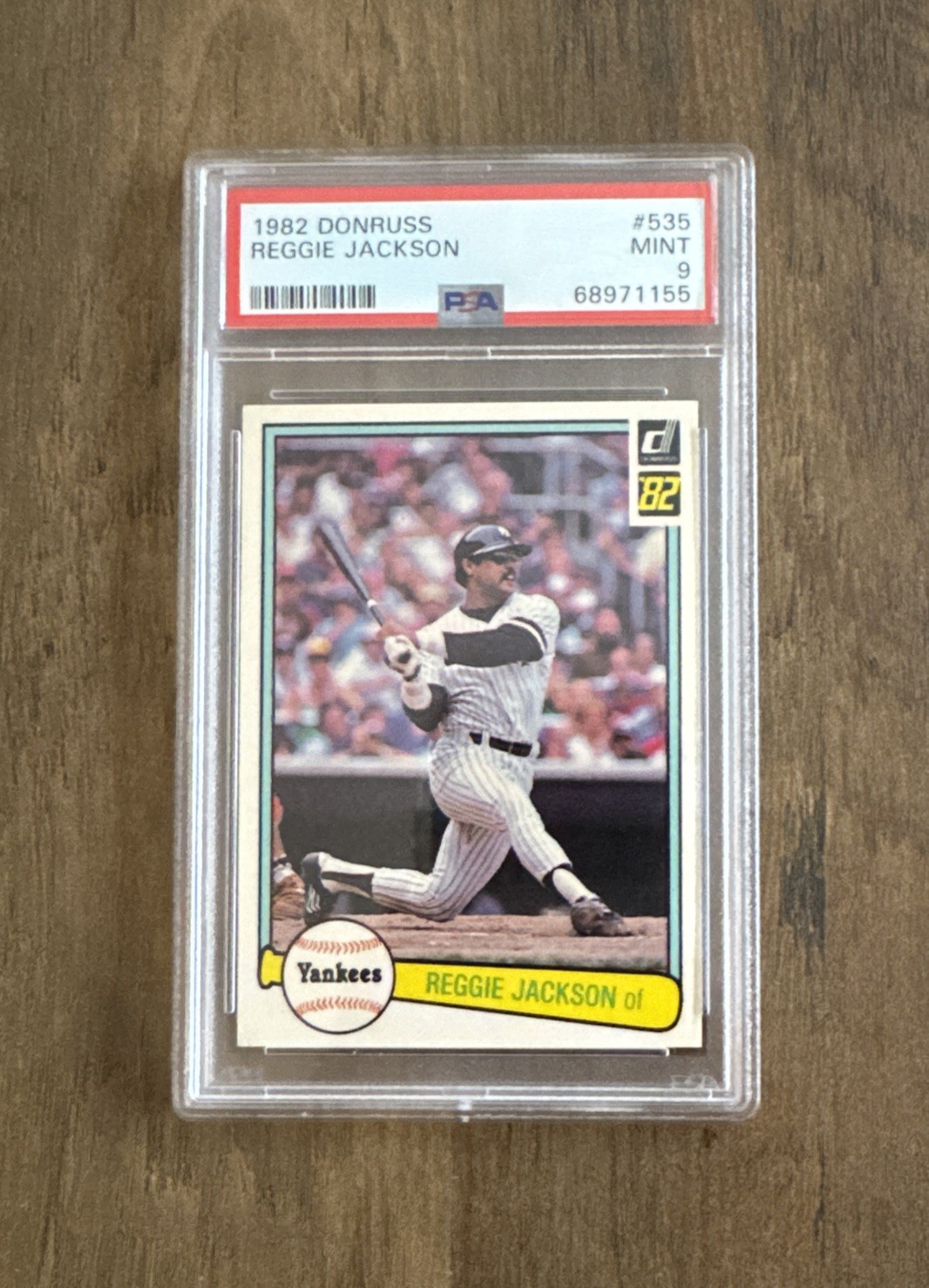 1982 DONRUSS REGGIE JACKSON #535 PSA 9