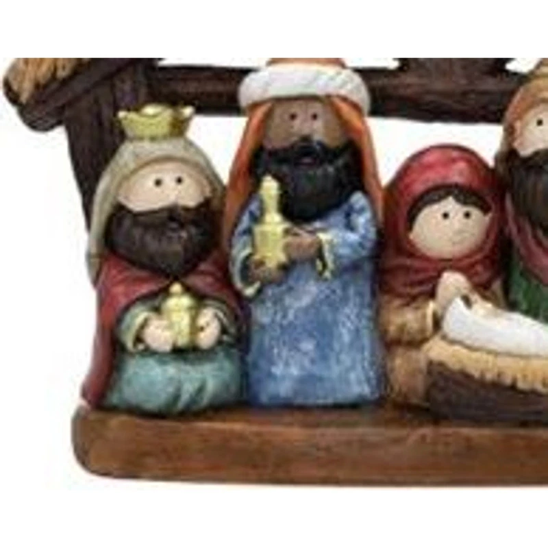 Natività Piccola Presepe in Resina BRANDANI Capanna Sacra Famiglia 21 cm Natale, fotografia 6 di 9