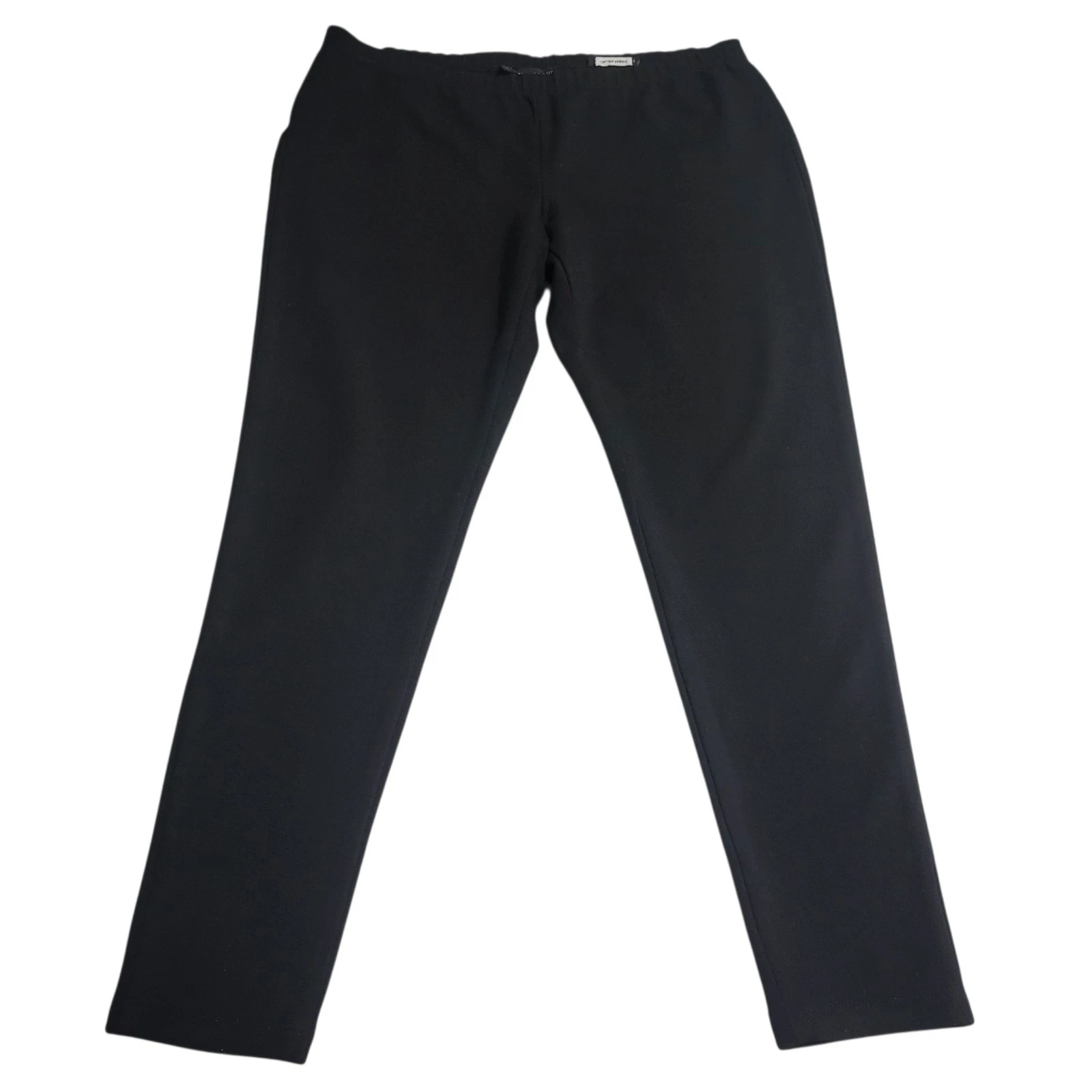 Lafayette 148 Stretch Capri Pants Leggings M Black Pull On Casual Quiet Luxury