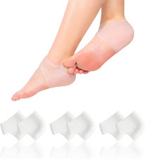 Heel Protectors 3 Pairs Heel Cups for Heel Pain Relief Gel Heel Pads for Women a