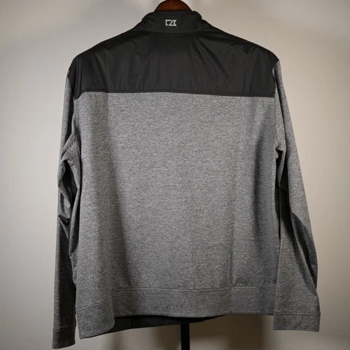 Cutter & Buck Mens XXXL Hybrid Full Zip Jacket Black Grey Kennametal Logo 3XL image 3