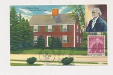 D335554 USA Maxicard Noah Webster Home West Hartford 1958 