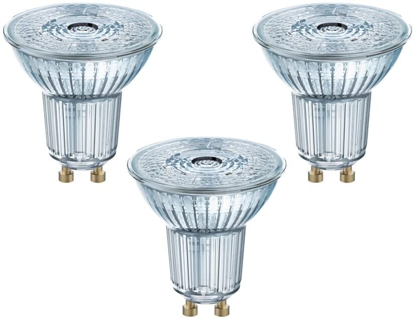 Osram Set 3 Lampadine LED PAR16 GU10 In Vetro Con Riflettore 2700K Warm White