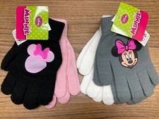Girls Disney Minnie Mouse Gloves 2 Per Pack NEW