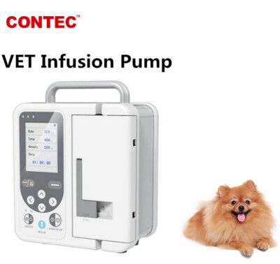  VET Infusion Pump 3.5'' TFT LCD Volumetric IV Fluid Control Syringe Pump, Alarm