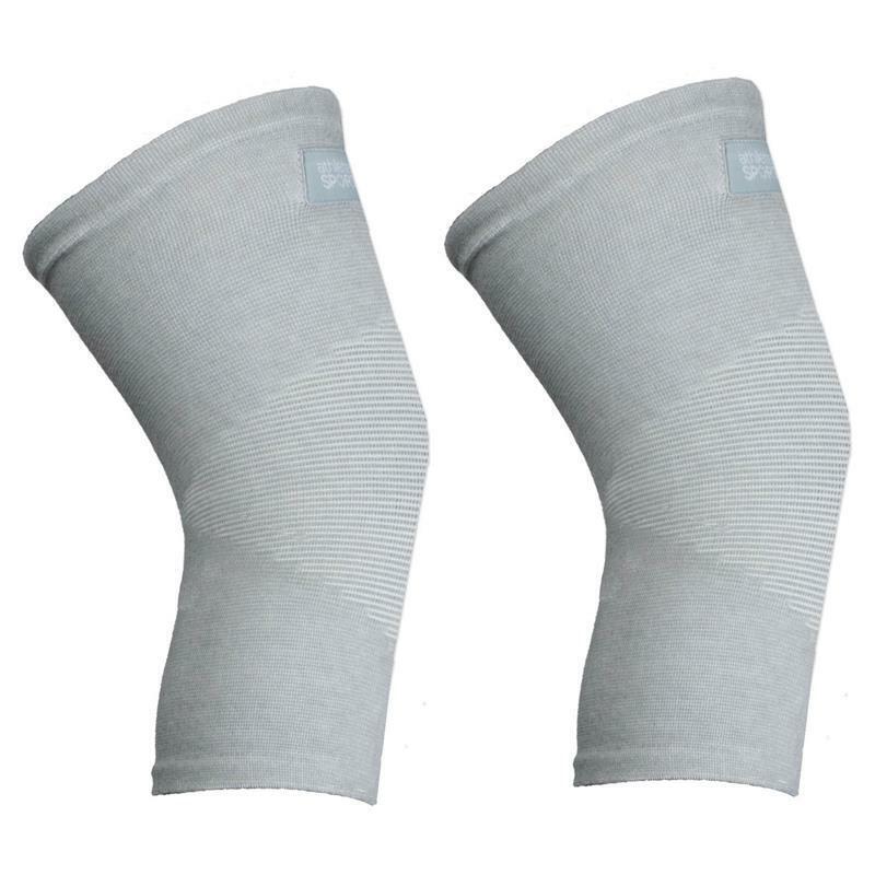 Athletec Sports L Modern Bamboo Charcoal Knee Sleeves in Gray/Wh