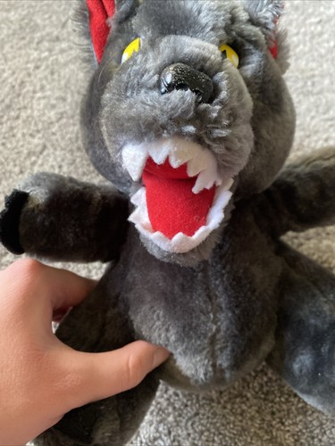 Vintage The Big Bad Wolf Stuffed Plush Animal Karol Western 11” - Picture 8 of 12