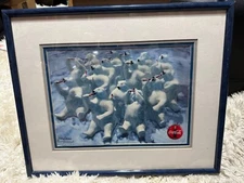 Coca Cola Polar Bears Coke ART Signed CEL 122 - 2000 LTD Print Frame Certificate