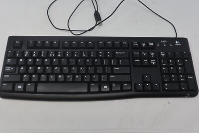 LOGITECH Tastatur K120 USB Kabel schwarz deutsch QWERTY Computer Keyboard PC