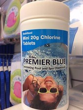 Premier Blue 1kg of Stabilised Mini 20g Chlorine Tablets for Spas