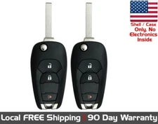 2x New Replacement Key Fob SHELL / CASE for Select Chevrolet Vehicles.