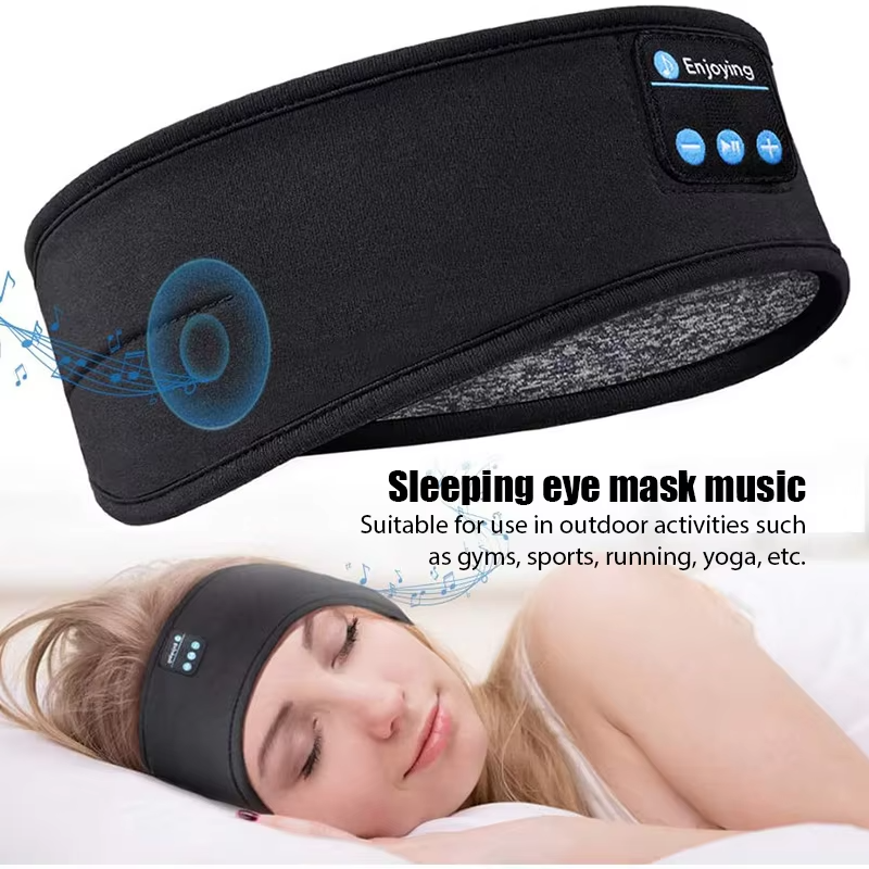 WirelessBluetoothHeadbandSleepingEyeMaskHeadphonesHeadsetMusicSportsUK