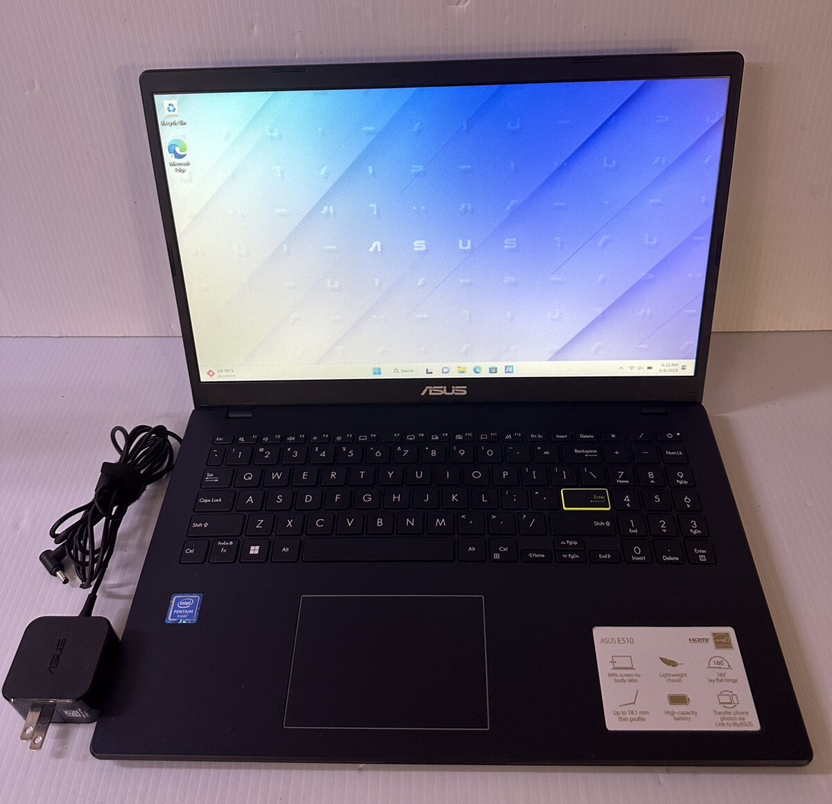 ASUS E510 Laptop, 15.6-inch FHD, Pentium N5030 ,4GB, 128GB ASUS E510 Laptop, 15.6-inch FHD, Pentium N5030 ,4GB, 128GB