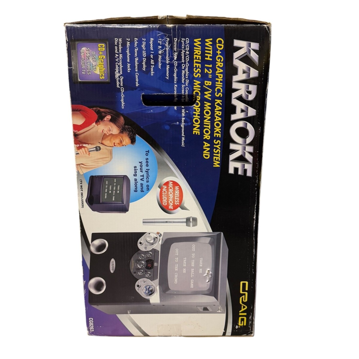 CRAIG CD+GRAPHICS KARAOKE SYSTEM WITH 12